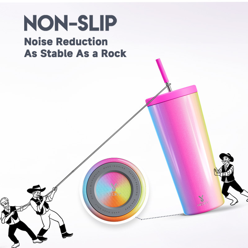 24oz cold cup straw gradient rainbow