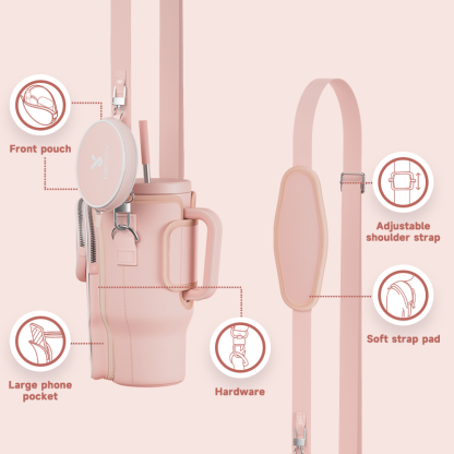 tumbler cup bag pink easter