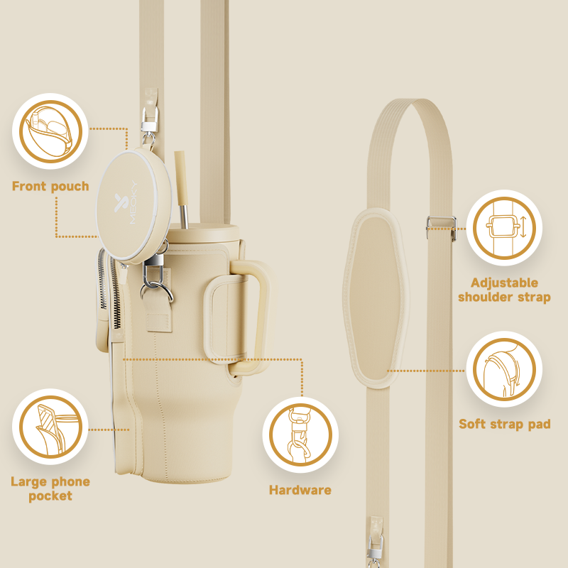 tumbler cup bag beige