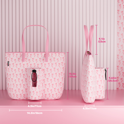 tote bag pink bow