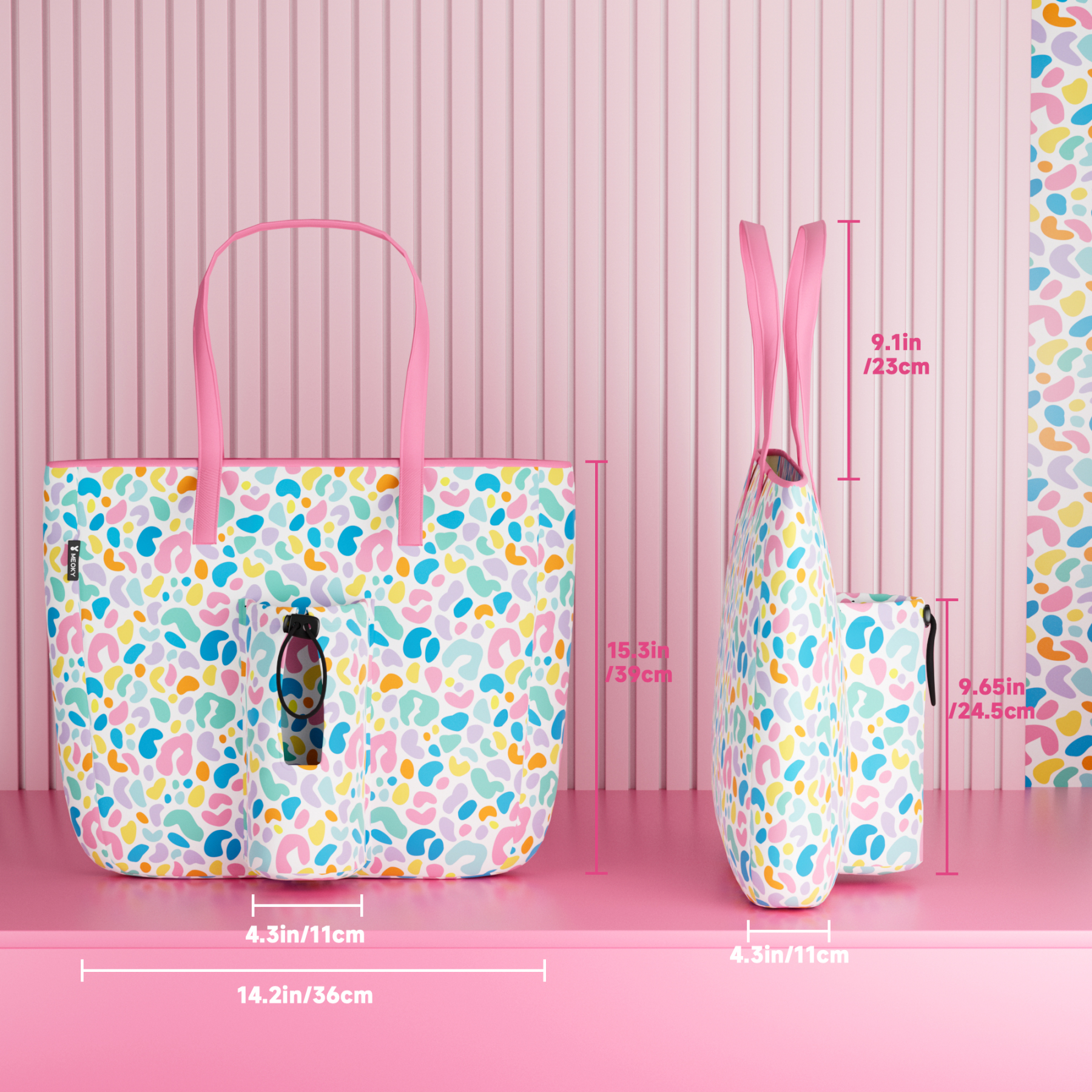 tote bag color leopard
