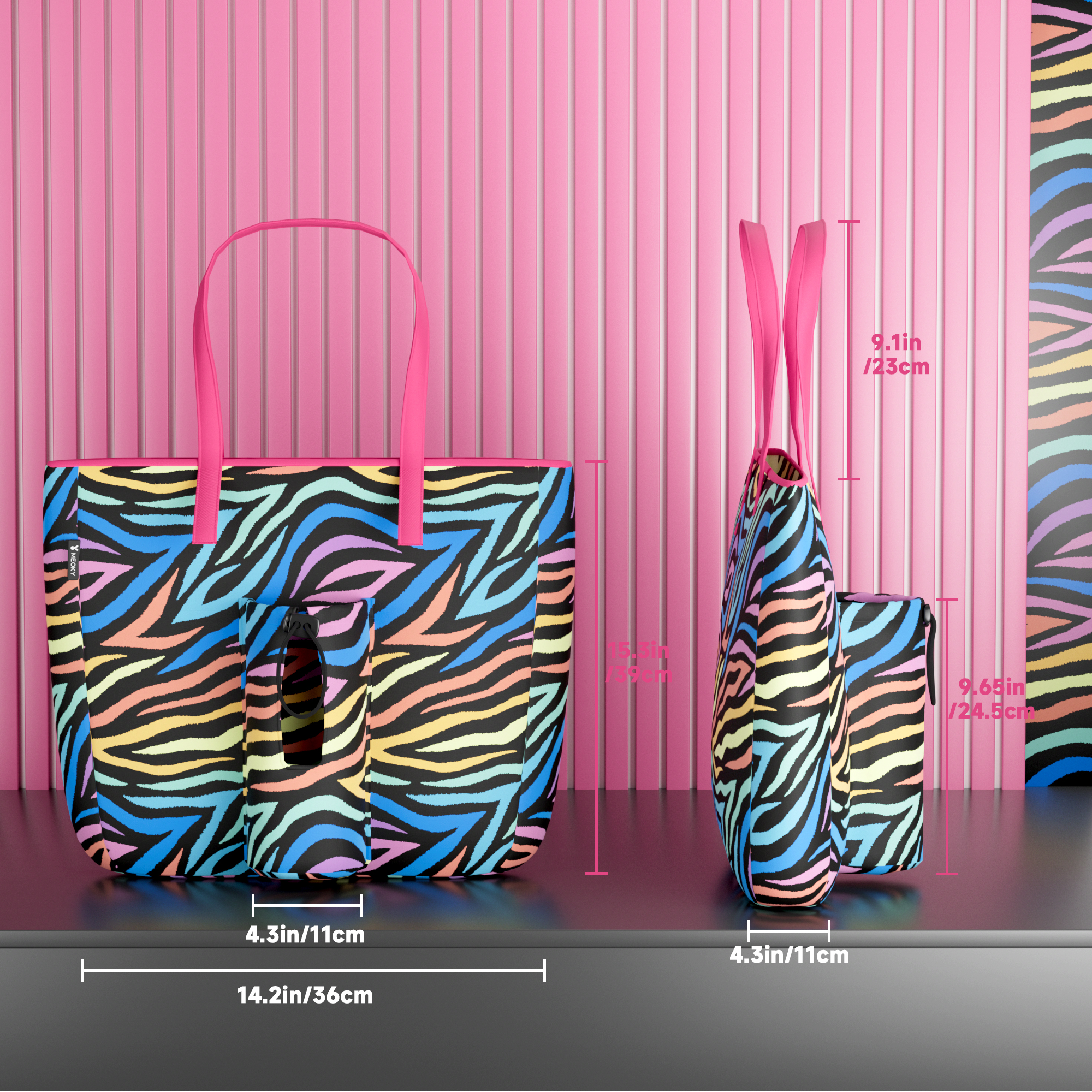 tote bag color zebra