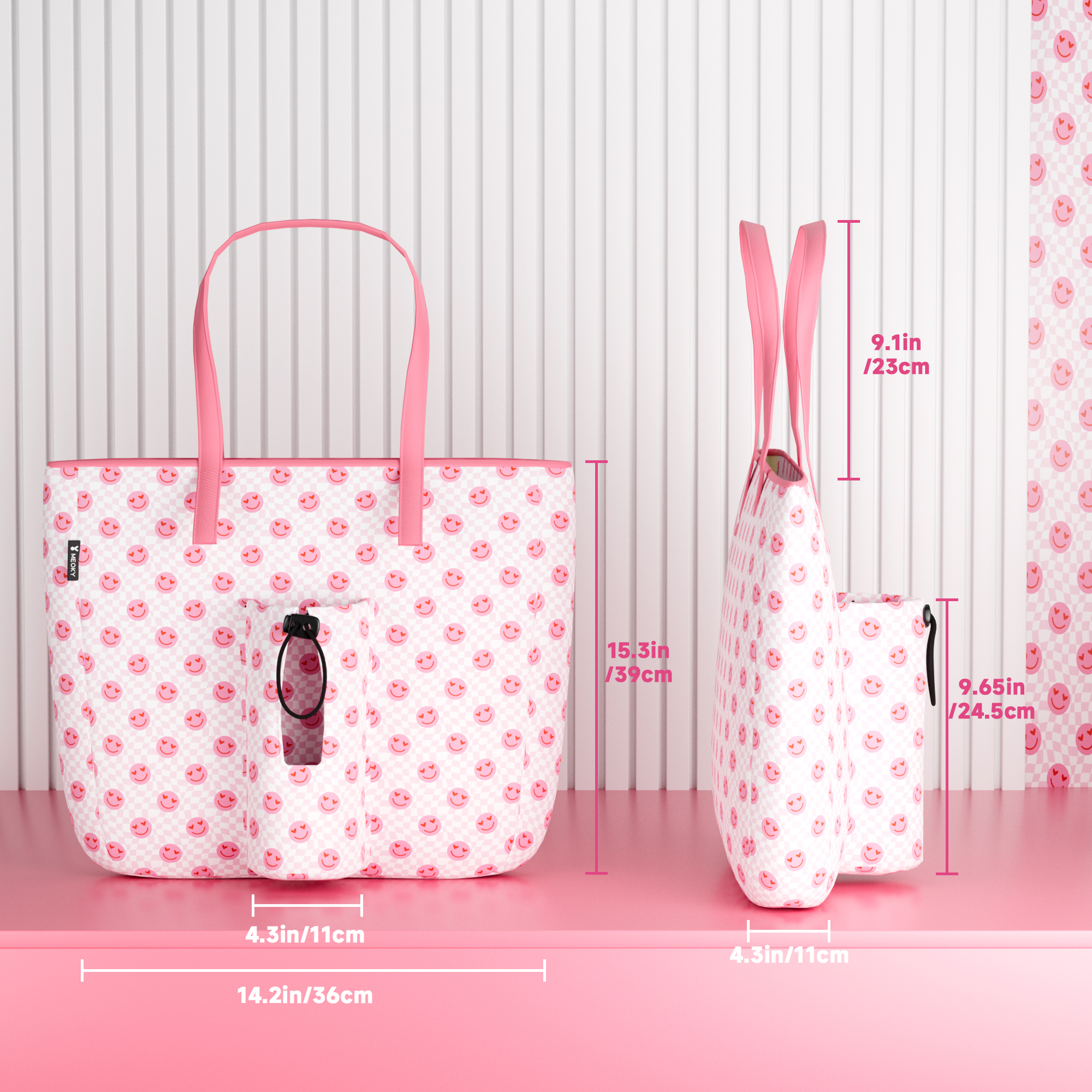 tote bag happy checker