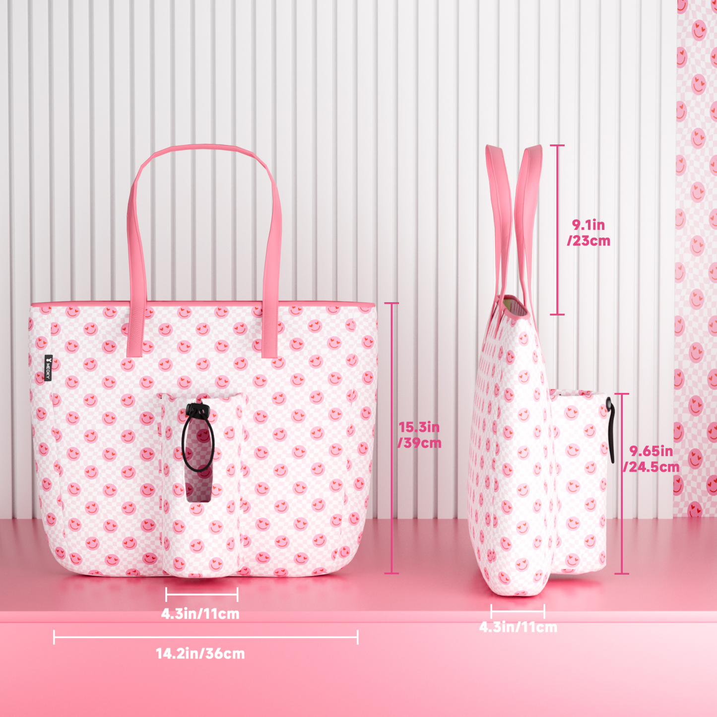 tote bag happy checker