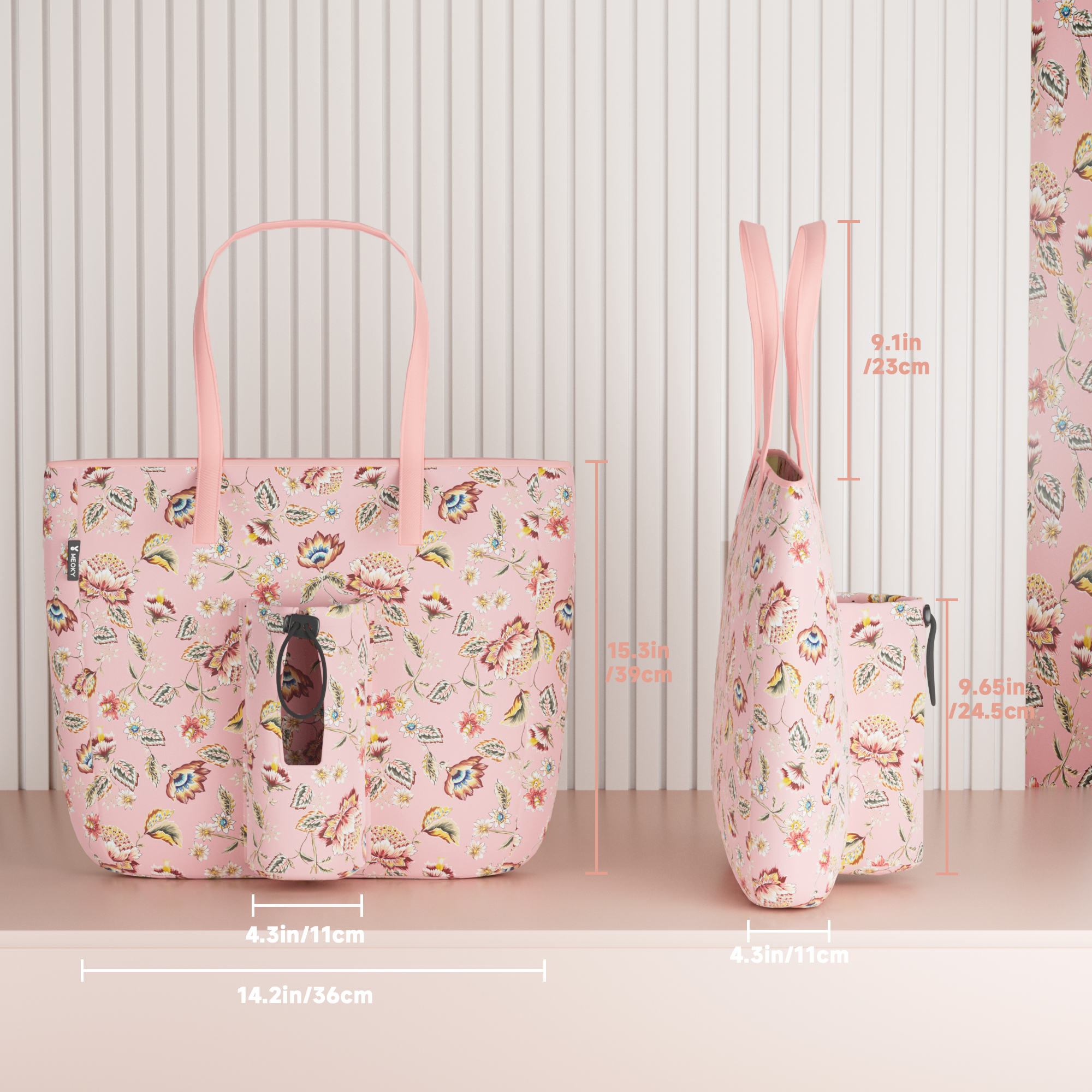 tote bag rosette pink
