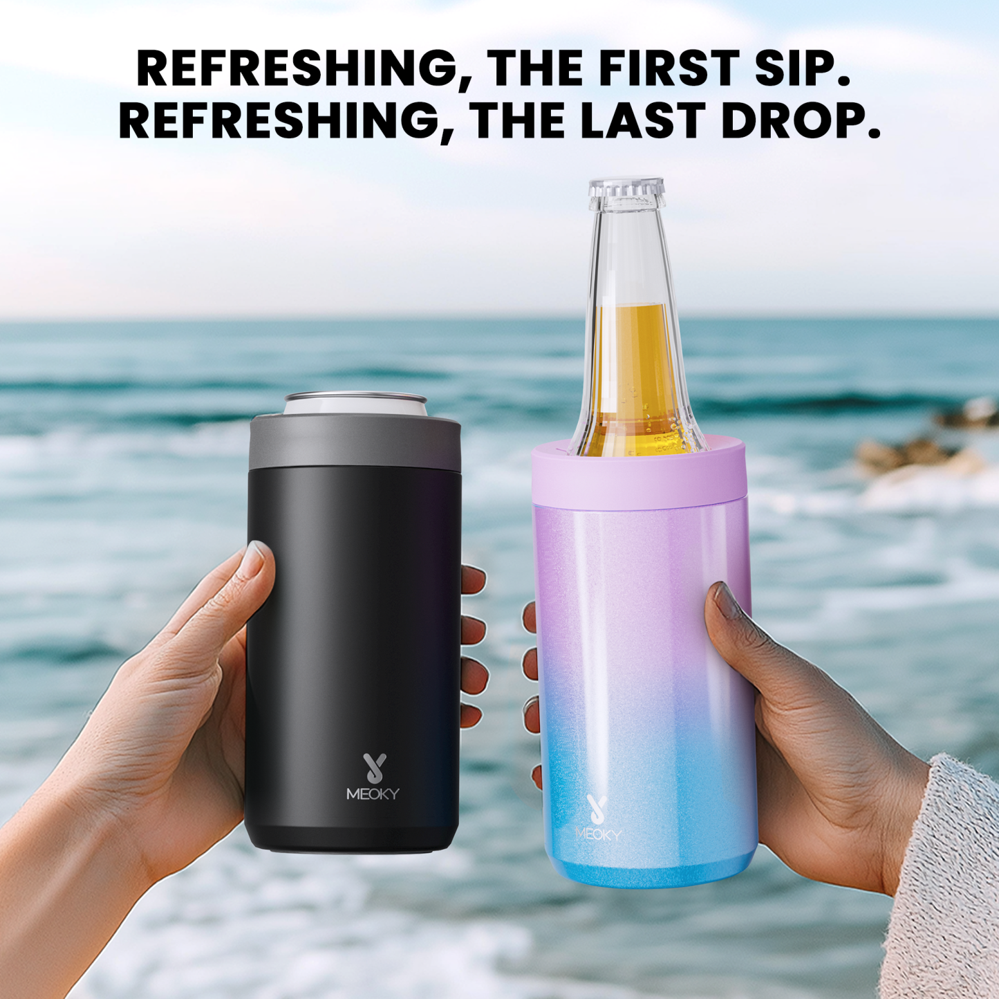 17 oz can cooler sky aqua