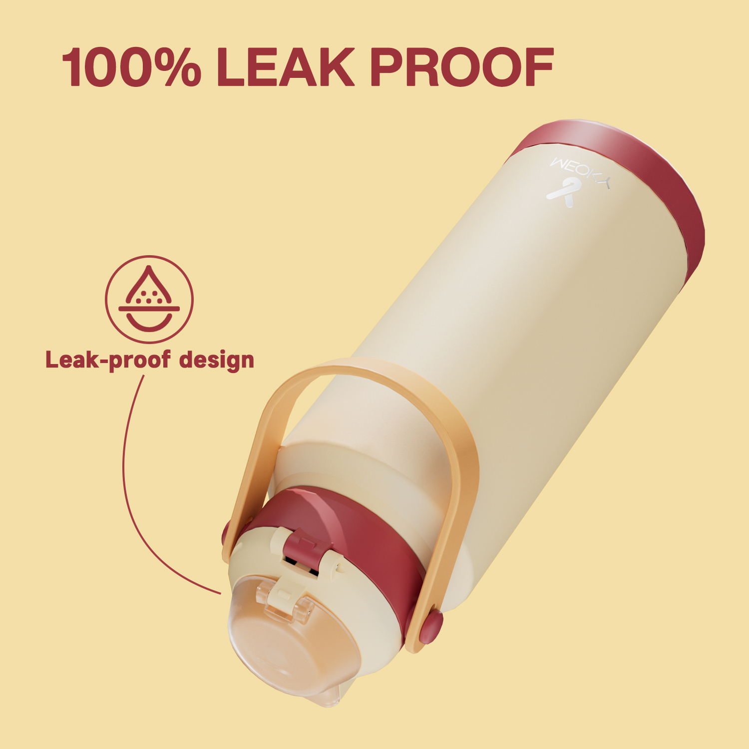 14oz Insulated Water Bottle Red-White