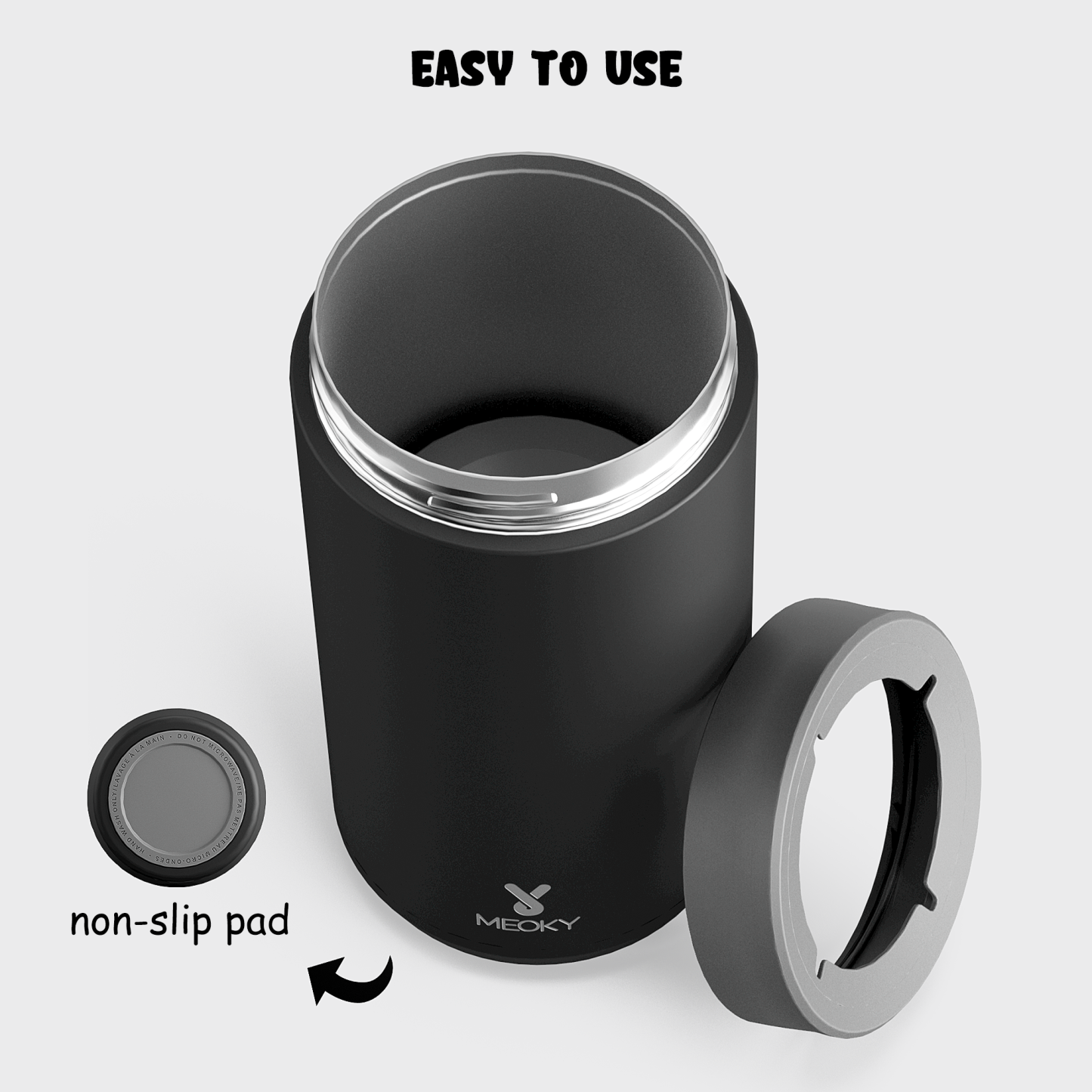 17 oz can cooler graphite black