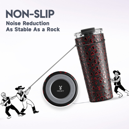 24oz cold cup 2 in 1 lid valentine black love