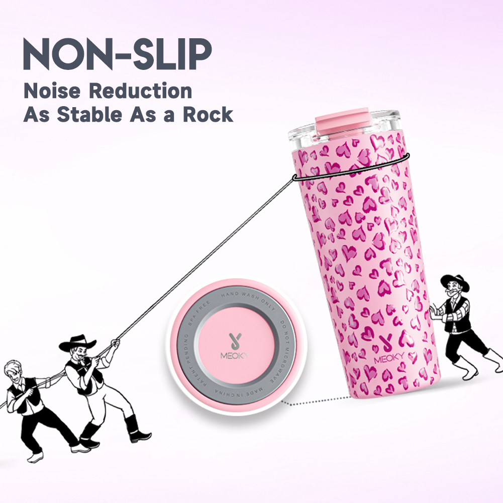 24oz cold cup 2 in 1 lid valentine pink love