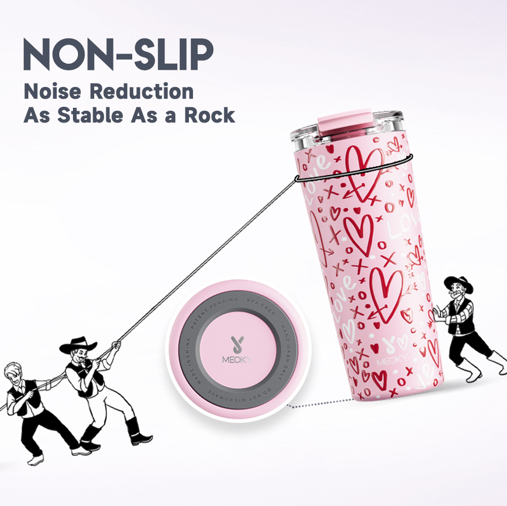 24oz cold cup 2 in 1 lid valentine pink valentine