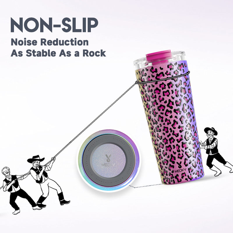24oz cold cup 2 in 1 lid animal print rainbow leopard
