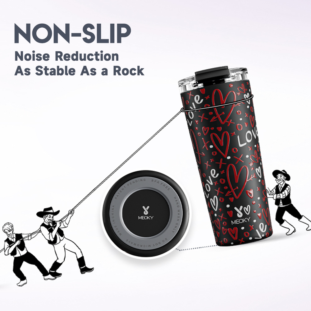 24oz cold cup 2 in 1 lid valentine black valentine