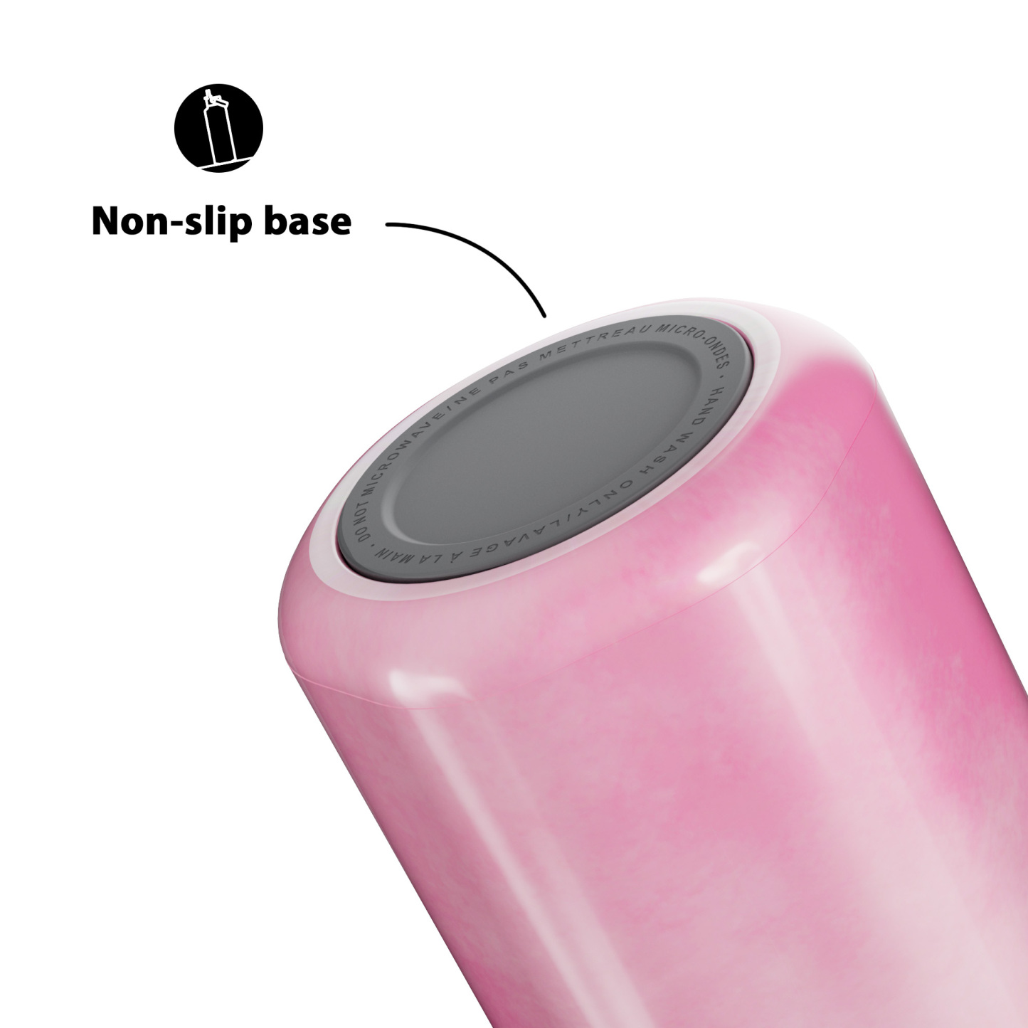 24oz hexagonal water bottle gradient pink white