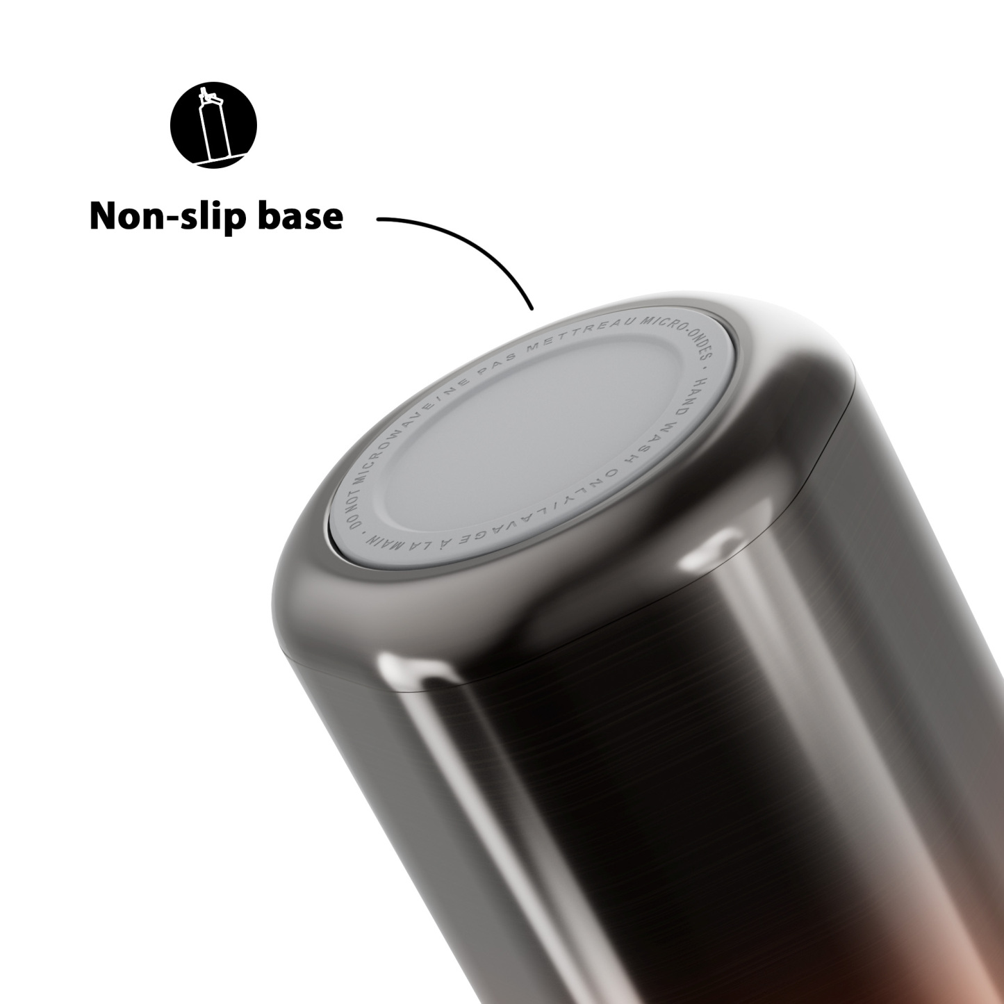 24oz hexagonal water bottle gradient black orange
