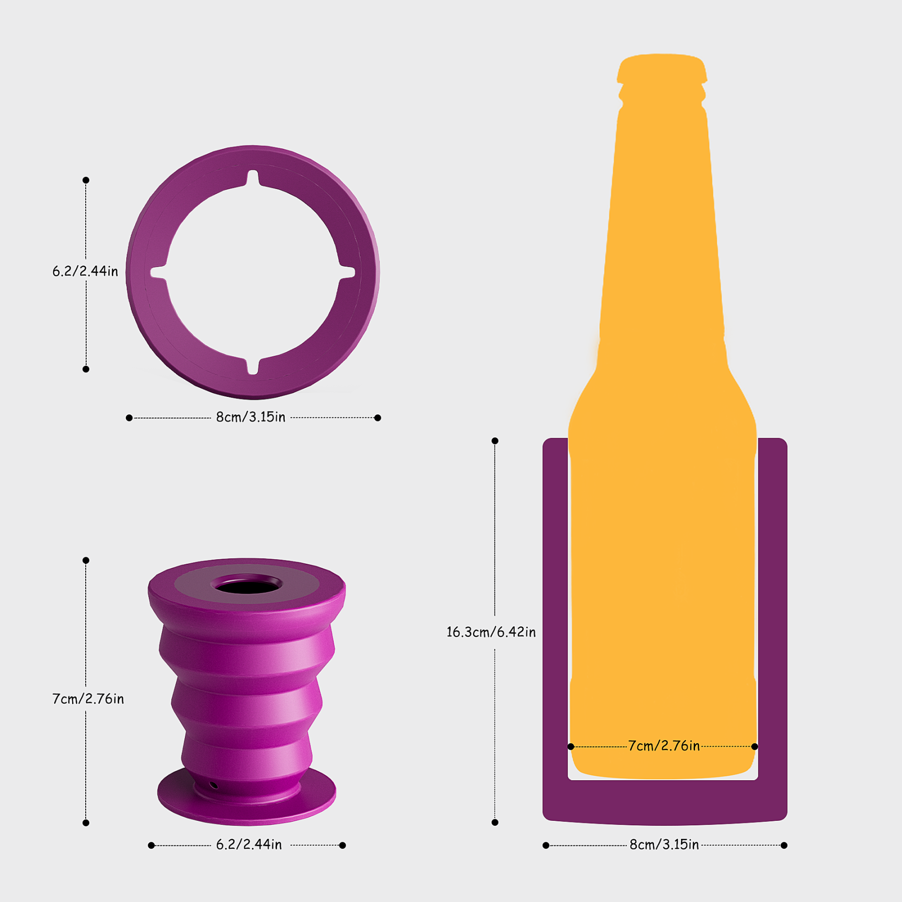 17 oz can cooler berry