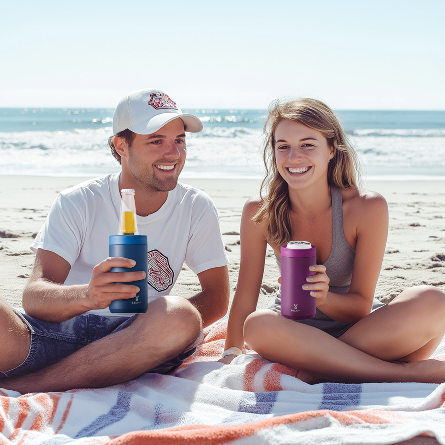17 oz can cooler sky aqua