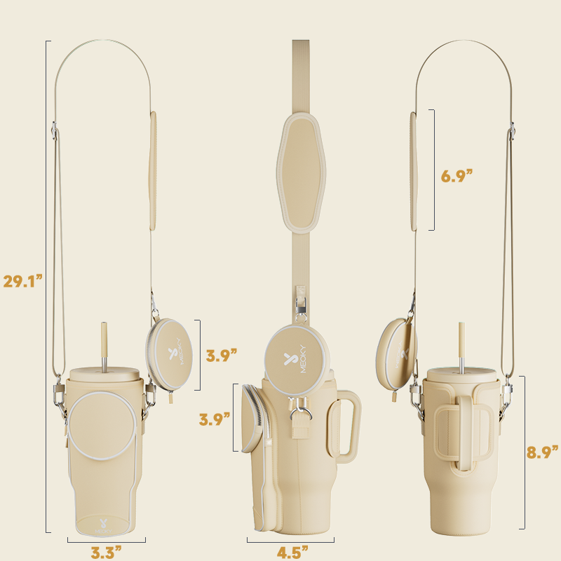 tumbler cup bag beige