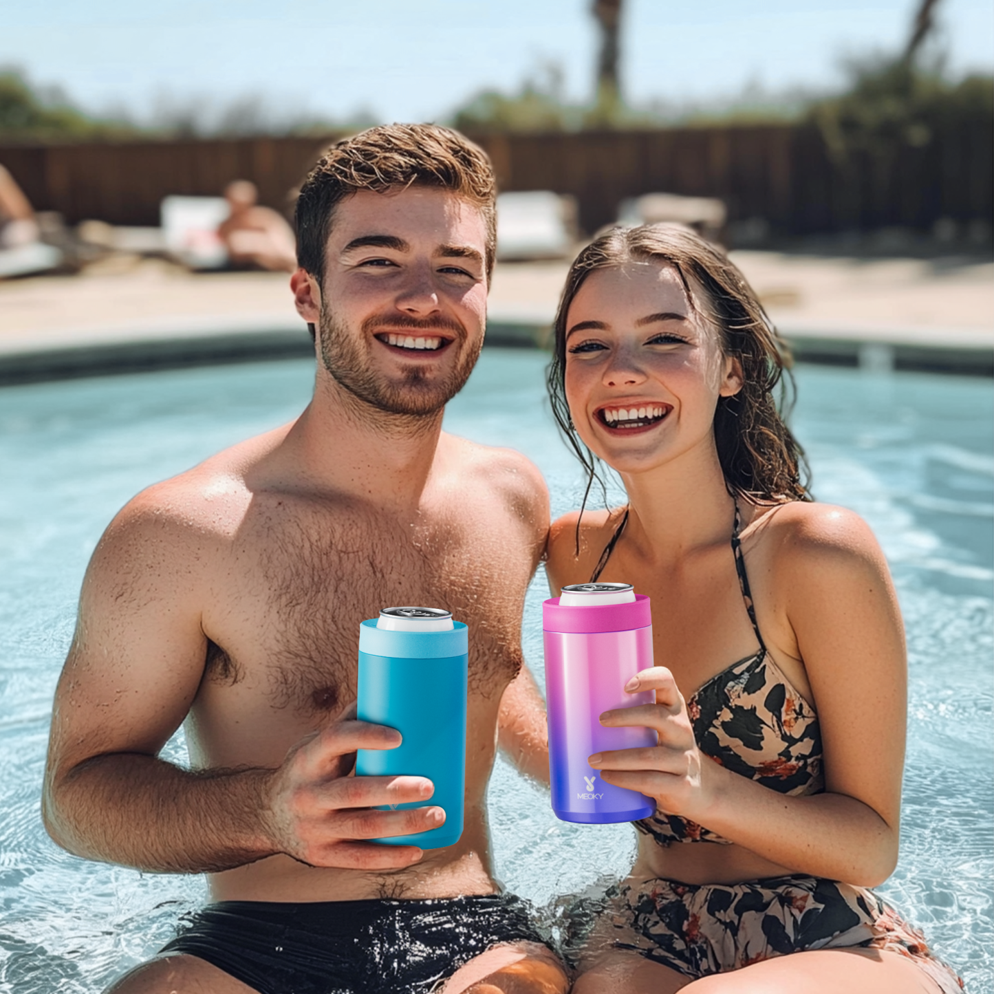 17 oz can cooler sky aqua