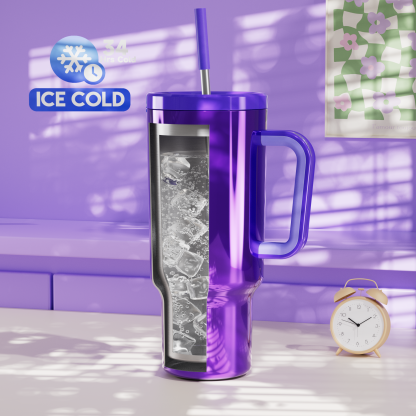 40oz Tumbler With Straw Mirrors Collection