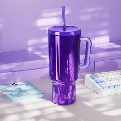 40oz Tumbler With Straw Mirrors Collection