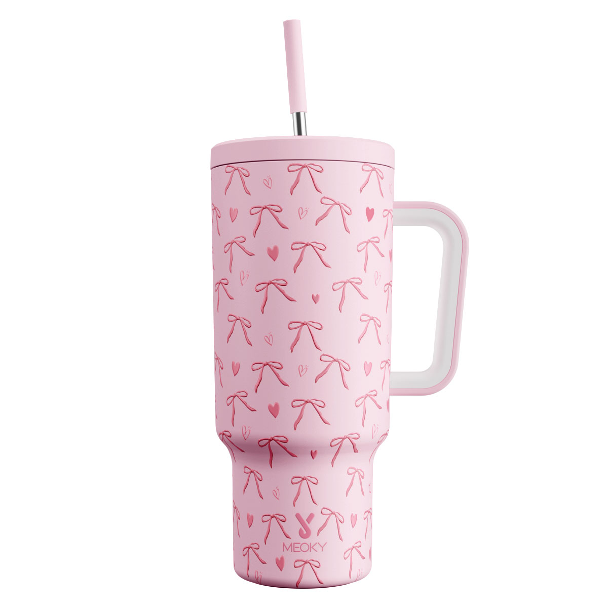 40oz Tumbler With Straw Bow Tie