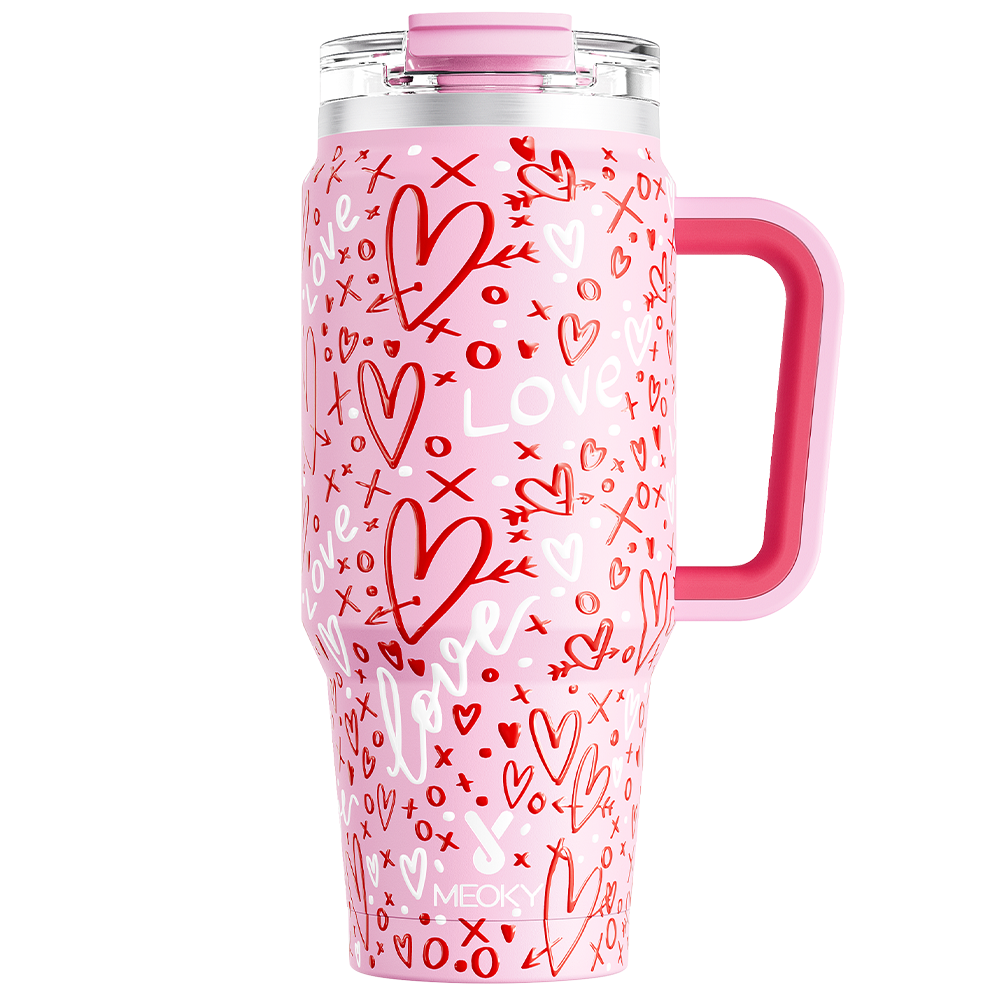 32oz Tumbler With 2-in-1 Lid Valentine Collection