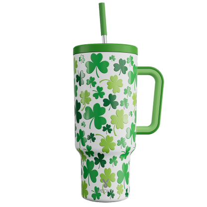 40oz Tumbler With Straw Saint Patrick's Day Collection