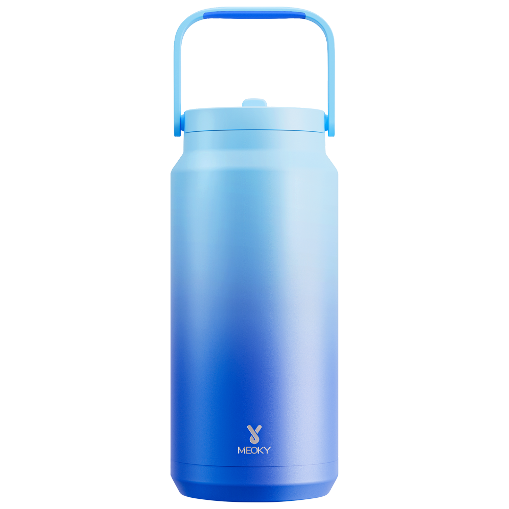 64oz tumbler carrying handle gradient blue sky