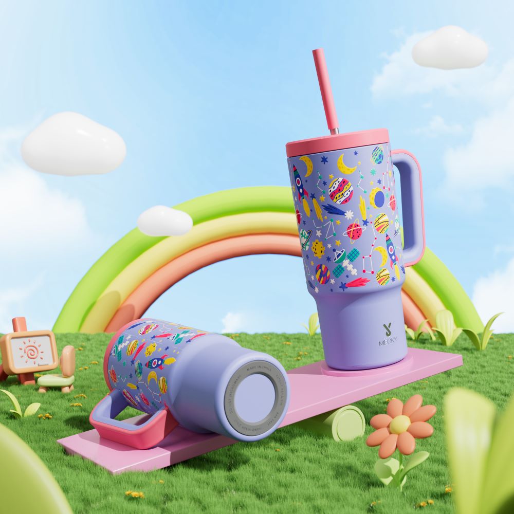 24oz tumbler straw rocket purple rocket