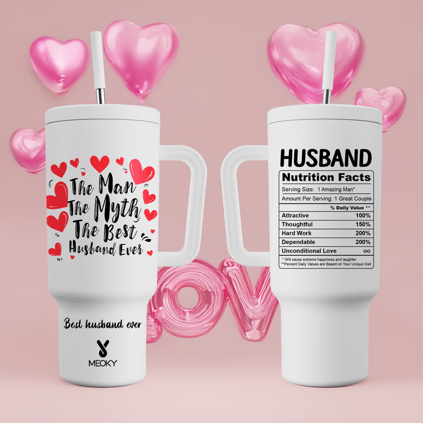 The Perfect Warm Gift for Husband! - Customized 40oz Tumbler With Straw