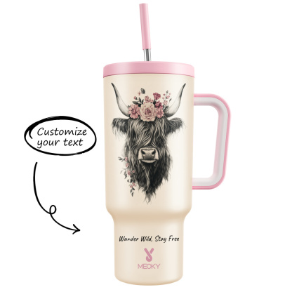 Highland Cow Collection - Customized 40oz Tumbler With Straw - Gifts for yourself, family, friends, lovers!