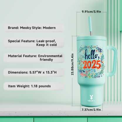 Happy 2025 New Year ! - Customized 40oz Tumbler With Straw - Gifts for yourself, family, friends, lovers!