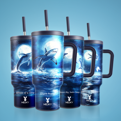  Moonlight Ocean - Customized 40oz Tumbler With Straw -Gifts for yourself, family, friends, lovers!