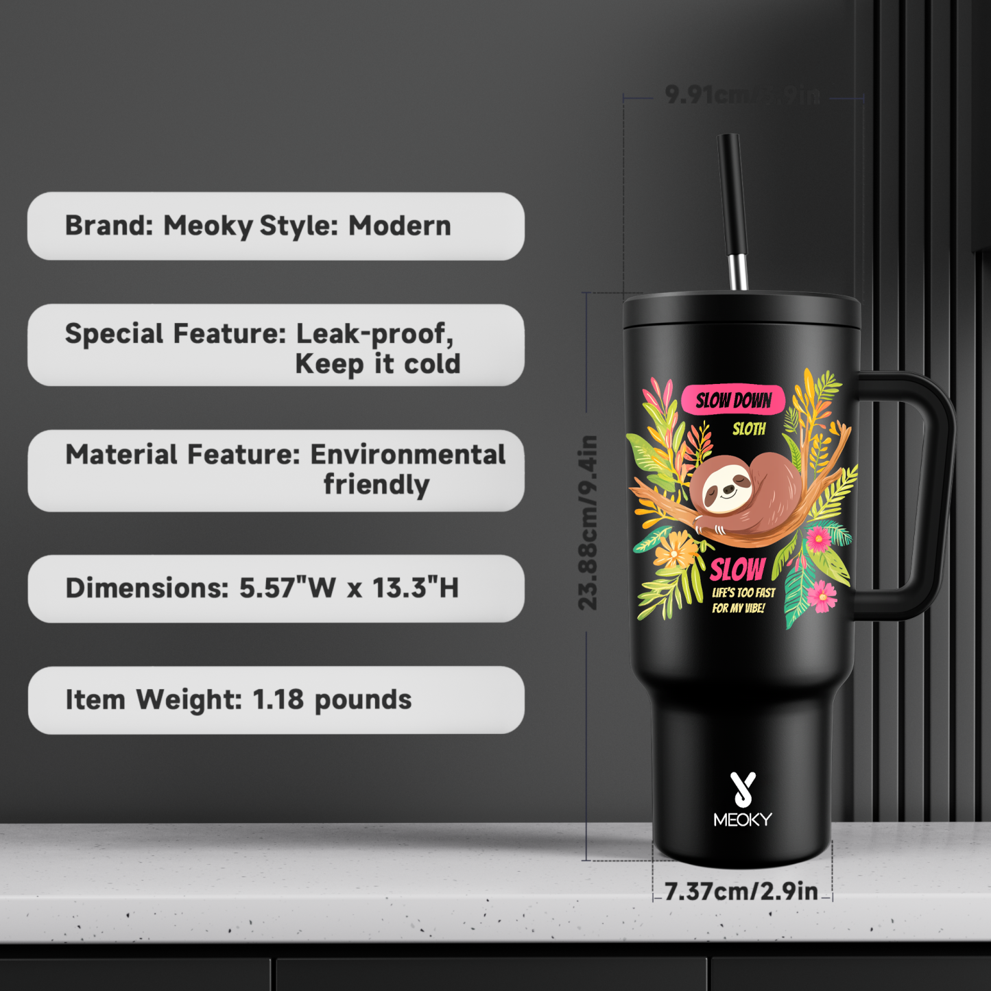 Cartoon Animals Collection - 40oz Customized Tumbler With Straw - Gifts for yourself, family, friends, lovers!