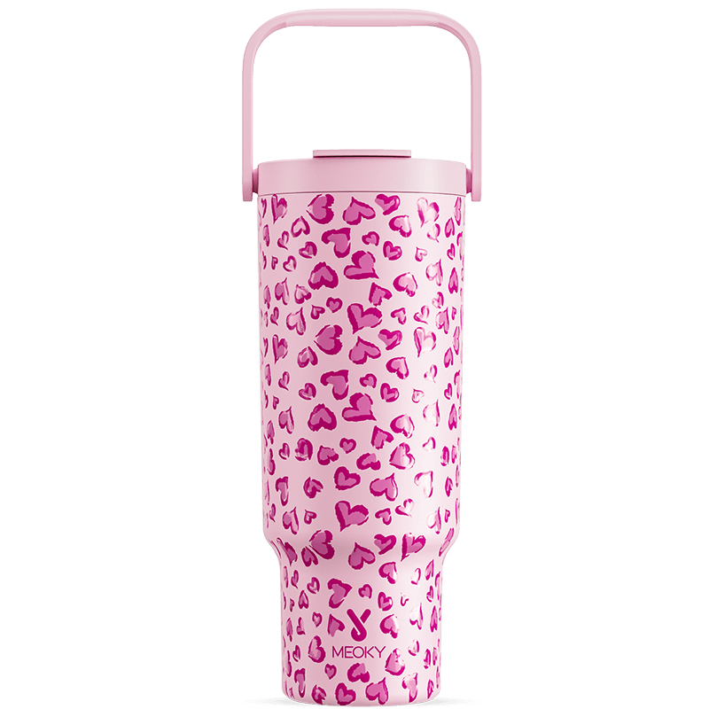 Meoky 40oz Tumbler With Carrying Handle Valentine Collection