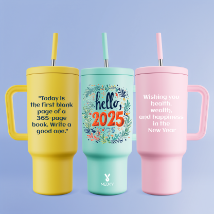 Happy 2025 New Year ! - Customized 40oz Tumbler With Straw - Gifts for yourself, family, friends, lovers!