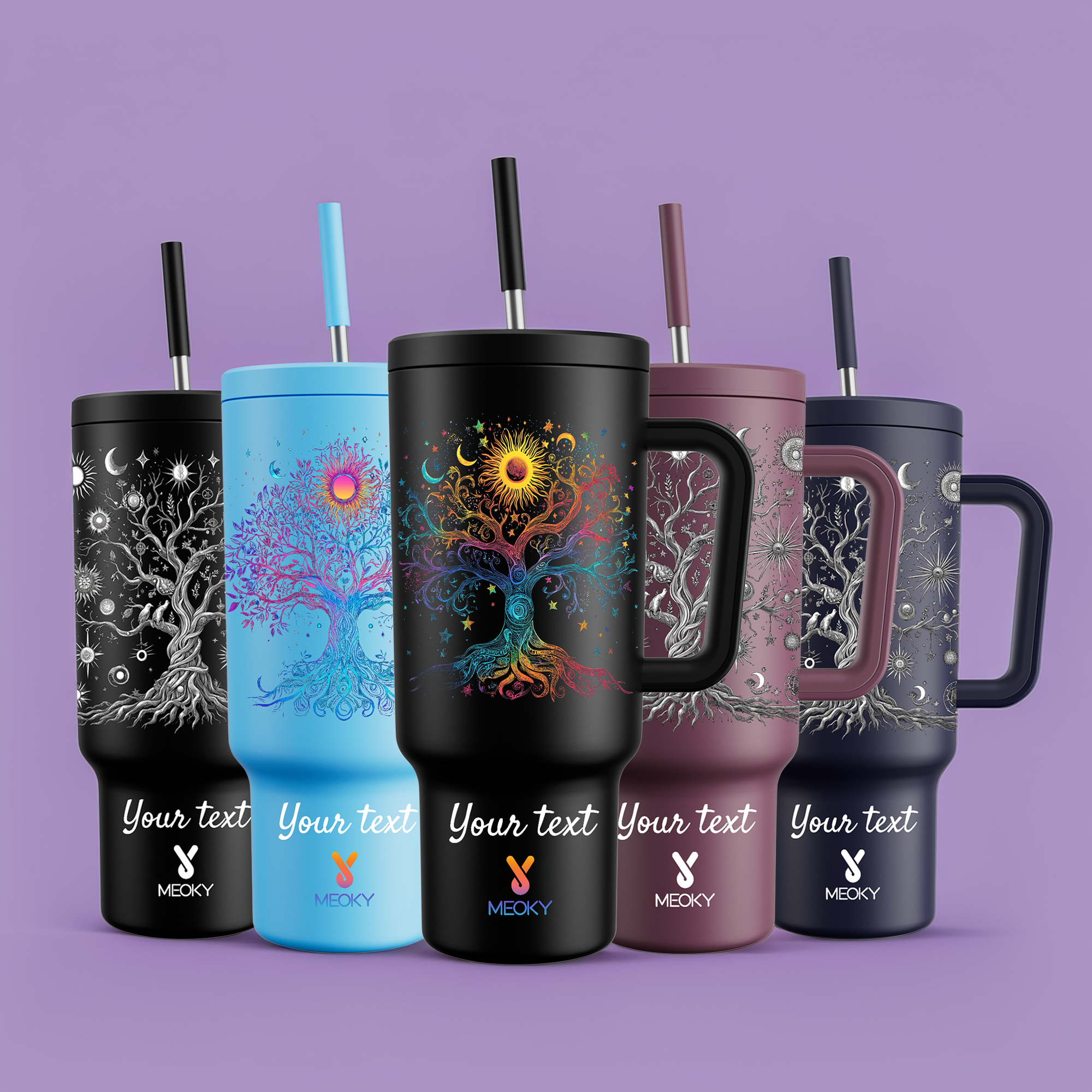 Tree of Life Collection - Customized  40oz Tumbler With Straw -  The perfect gift for Loved ones, relatives, friends !