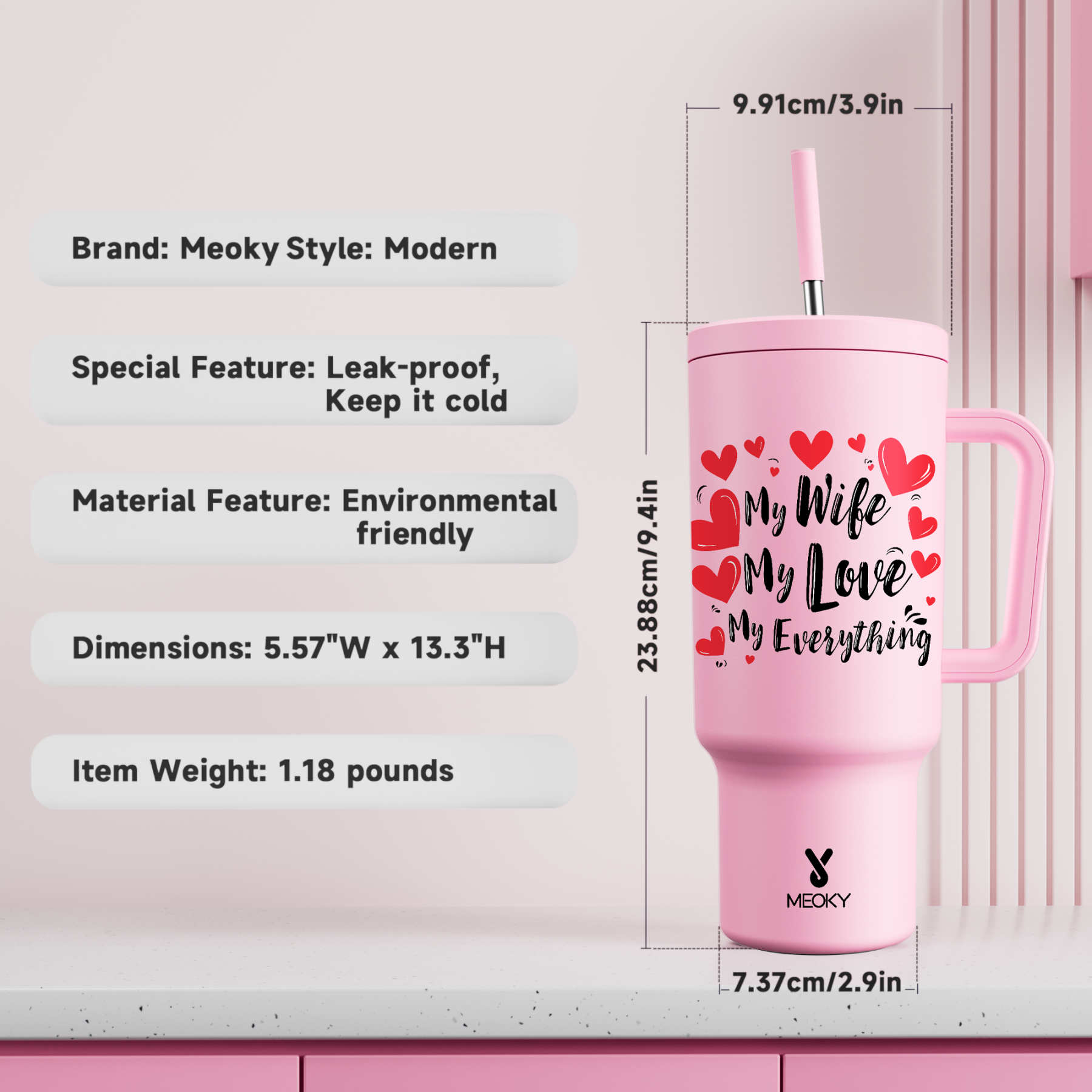 The Perfect Warm Gift for Wife! - Customized 40oz Tumbler With Straw
