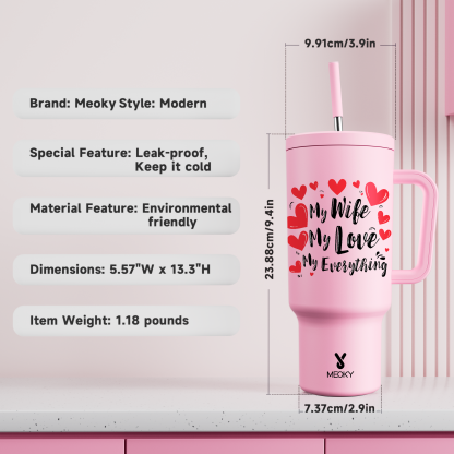 The Perfect Warm Gift for Wife! - Customized 40oz Tumbler With Straw