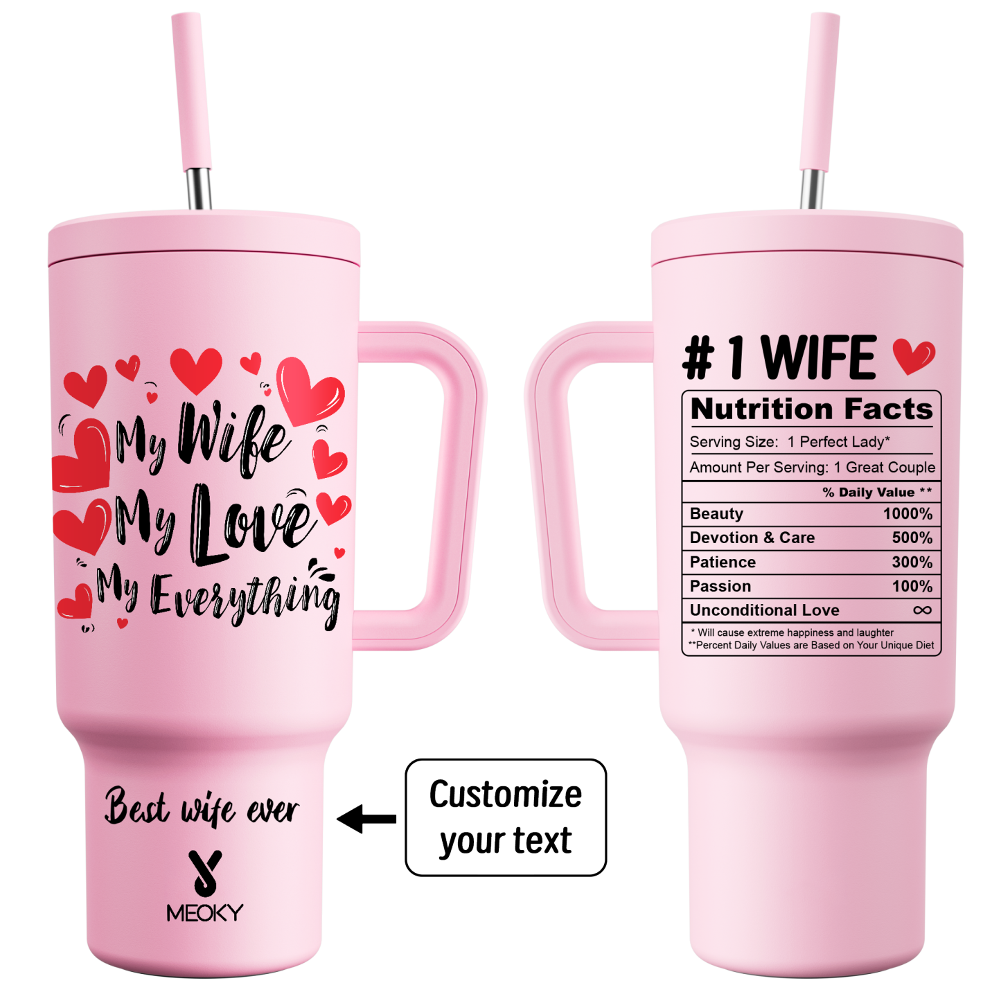 The Perfect Warm Gift for Wife! - Customized 40oz Tumbler With Straw