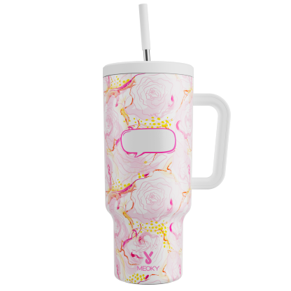 Rose - Customized 40oz Tumbler With Straw - The perfect gift for Loved ones, relatives, friends !