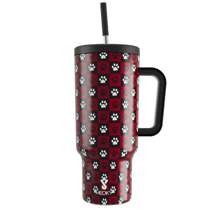 Puppy Paw - Customized 40oz Tumbler With Straw - The perfect gift for Loved ones, relatives, friends !