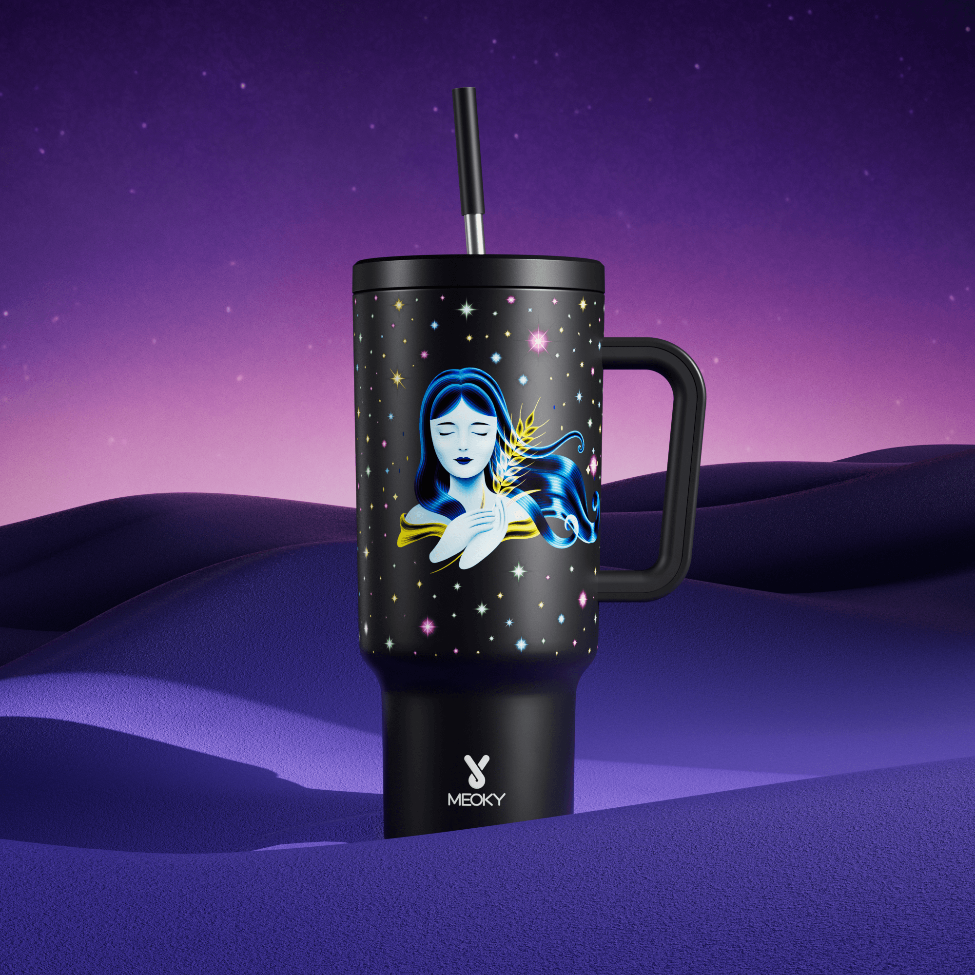 40oz Tumbler With Straw Zodiac Collection-VIRGO