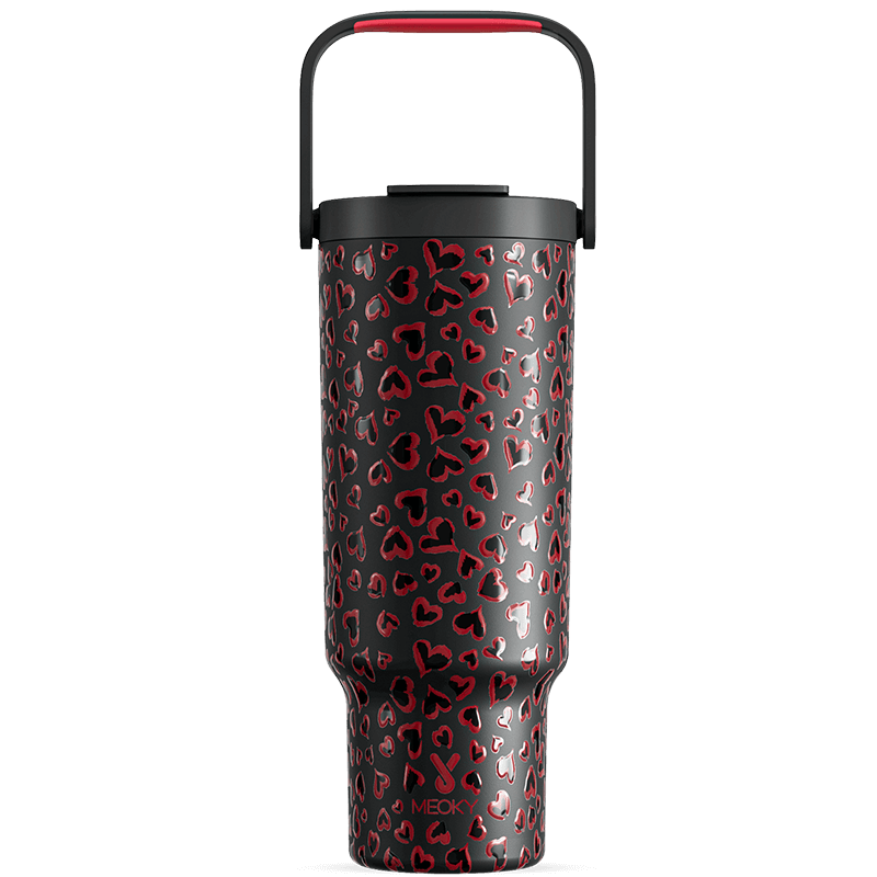 Meoky 40oz Tumbler With Carrying Handle Valentine Collection