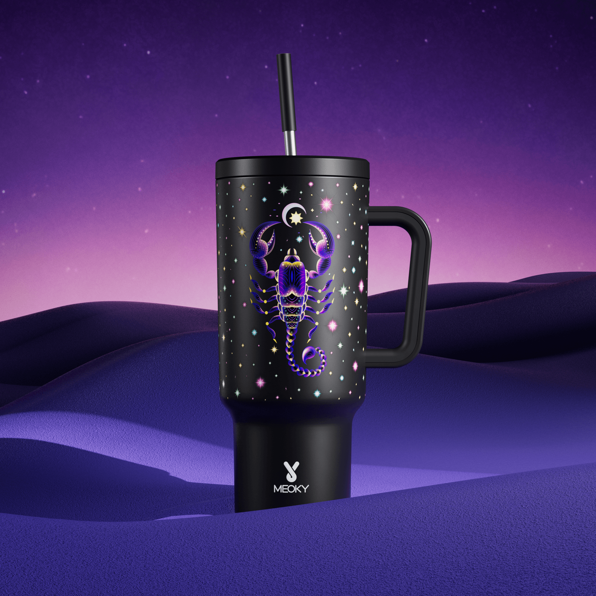 40oz Tumbler With Straw Zodiac Collection-SCORPIO