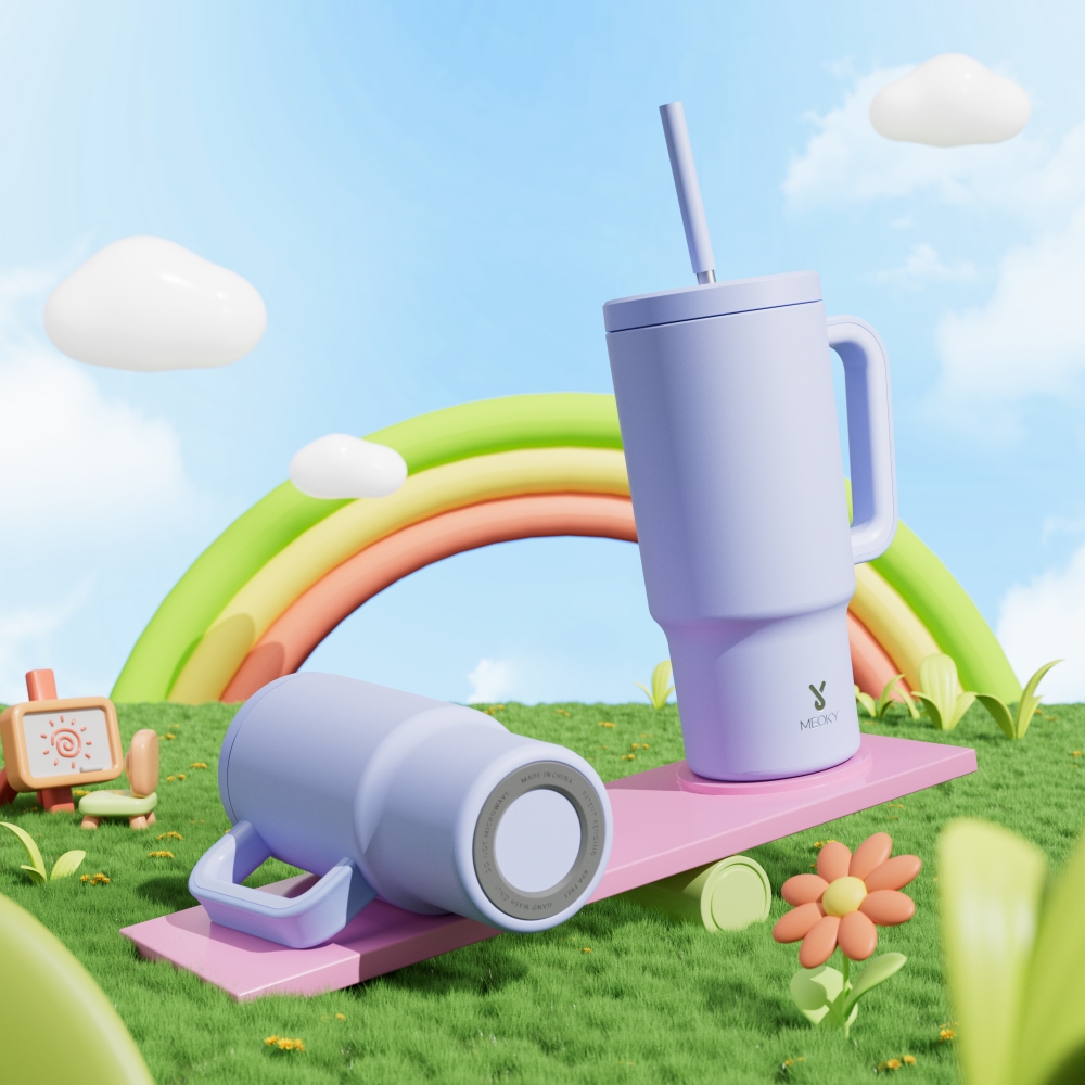 24oz Tumbler With Straw Pure Collection-Purple