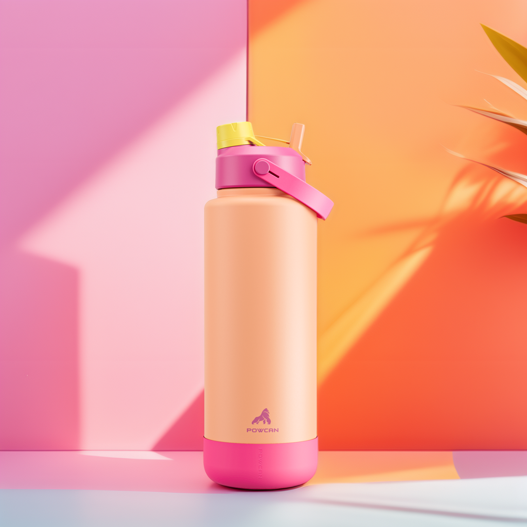 40 oz Insulated Water Bottle with 2-in-1 Straw and Spout Lid