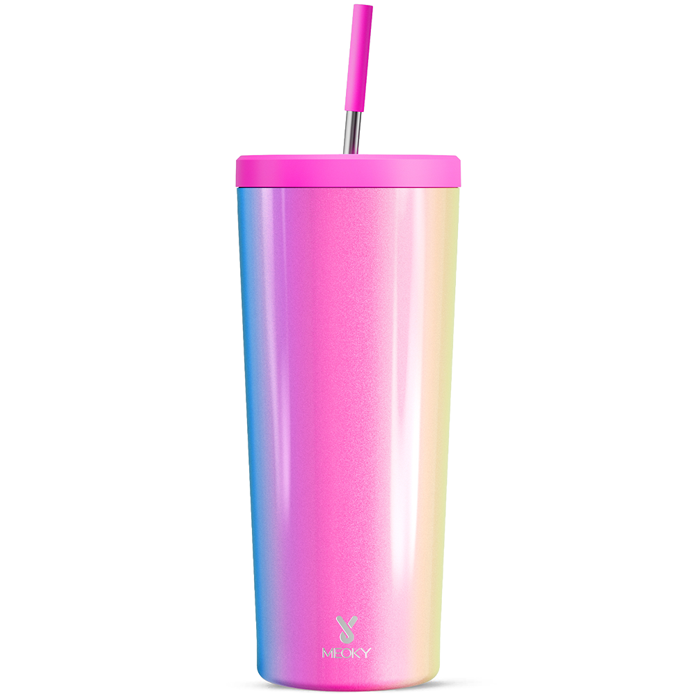 24oz Cold Cup With Straw Gradient Collection