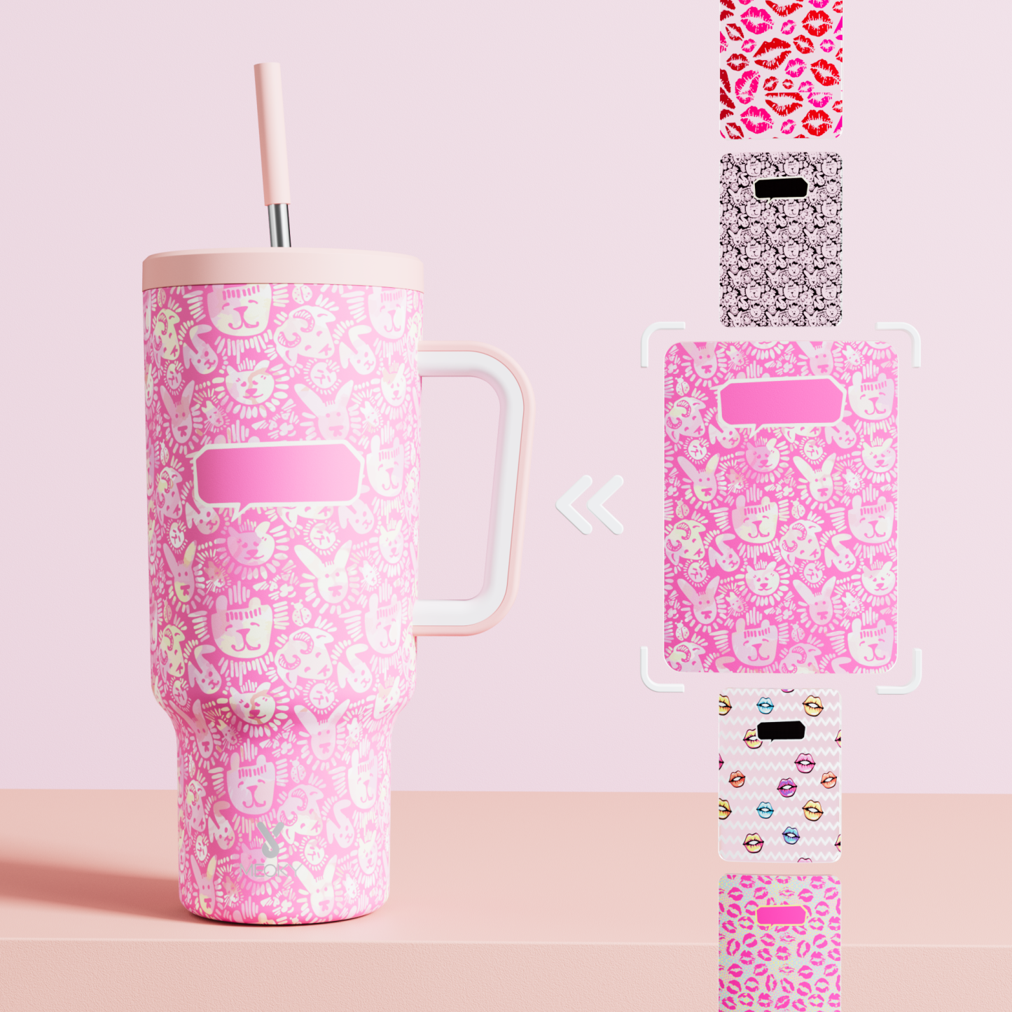 40oz Tumbler With Straw Customized - Pet dog